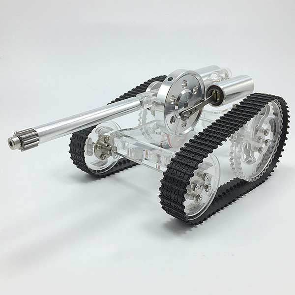 Stirling Engine Battle Tank External Combustion Engine Motor Model Toy