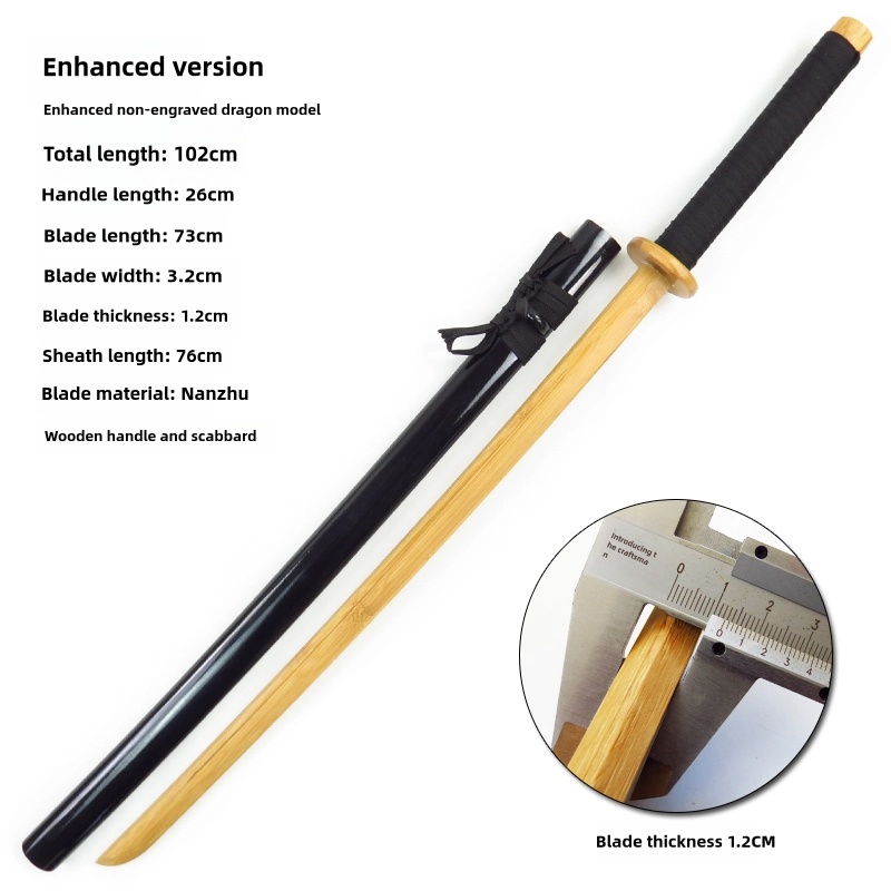 Kenjutsu Iaido Martial Arts Practice Sword - Authentic Samurai Bamboo Training Katana with Sheath