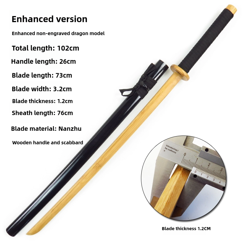 Kenjutsu Iaido Martial Arts Practice Sword - Authentic Samurai Bamboo Training Katana with Sheath