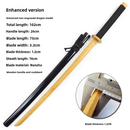 Kenjutsu Iaido Martial Arts Practice Sword - Authentic Samurai Bamboo Training Katana with Sheath