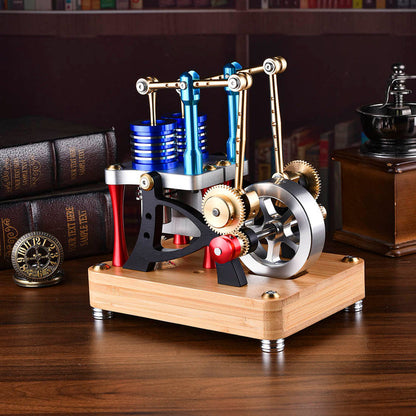 Alpha Balance Beam Hot Air Stirling Engine External Combustion Engine Model