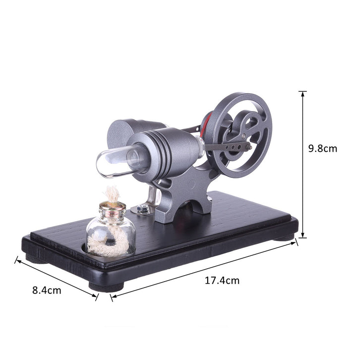 Retro γ-shape Stirling Engine Kit Generator with LED Lights