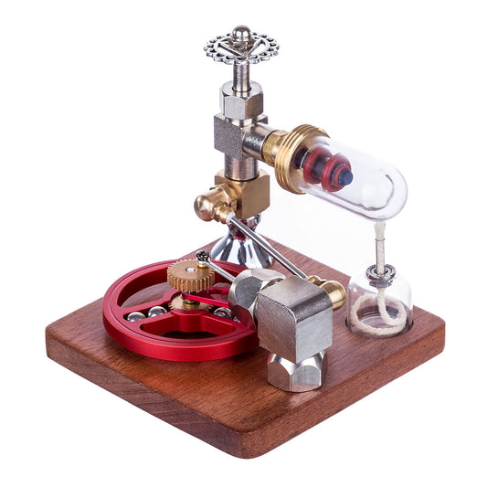 Single Cylinder Stirling Engine Model with Ball Bearing Flywheel