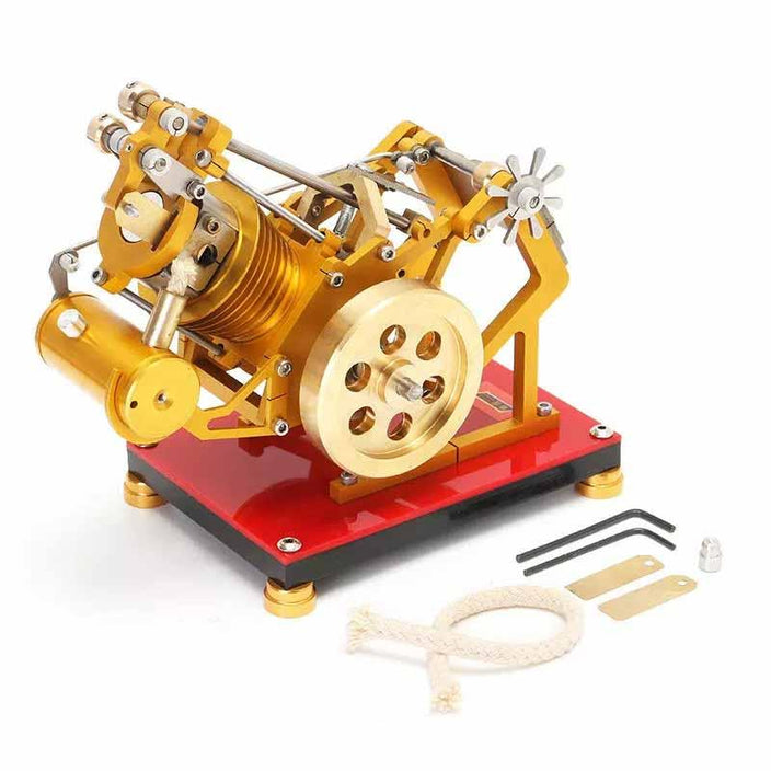 Stirling Engine Kit Golden Flame Licker Eater Vacuum Engine Model Education Toy