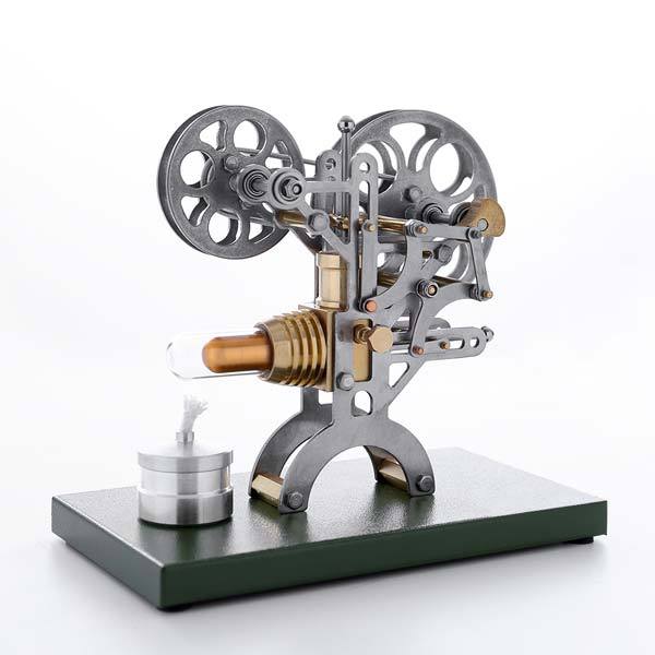 Stirling Engine Retro Film Projector Engine Model External Combustion Engine with Metal Base - Perfect Gift Choice