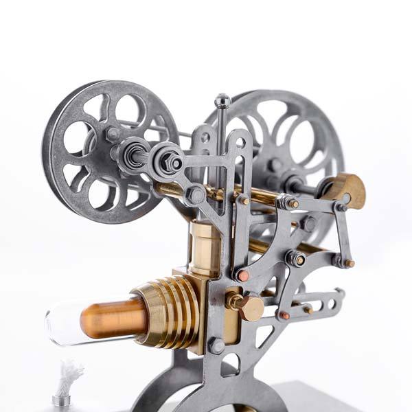 Stirling Engine Retro Film Projector Engine Model External Combustion Engine with Metal Base - Perfect Gift Choice