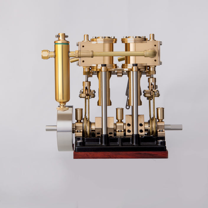 Vertical Steam Engine 2-cylinder Reciprocating Steam Engine Model Boat