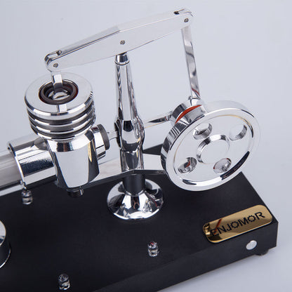 Metal Balance Hot-air Stirling Engine Model with LED Lighting Set Educational Toys Ideal Engine Model Gift for Your Kids