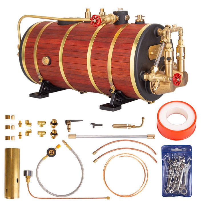 1000mL Horizontal Steam Boiler for Model Ship Steam Engine Toy - Mech Artisans