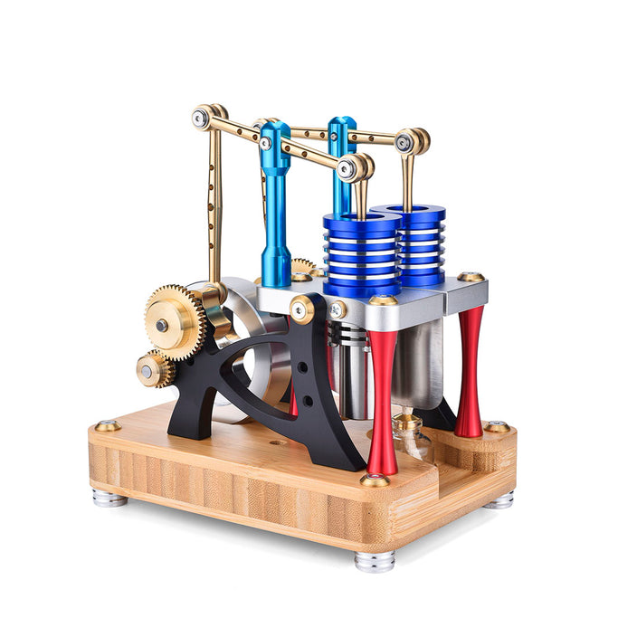 Alpha Balance Beam Hot Air Stirling Engine External Combustion Engine Model