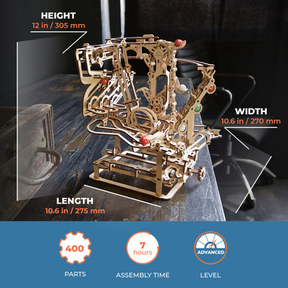 Ugears - Marble Run Chain Hoist model kit