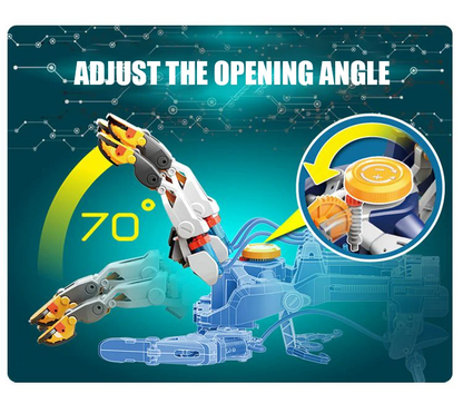 Hydraulic Cyborg Hand -  Educational Assembly Toy for Kids - Boys Birthday Gift