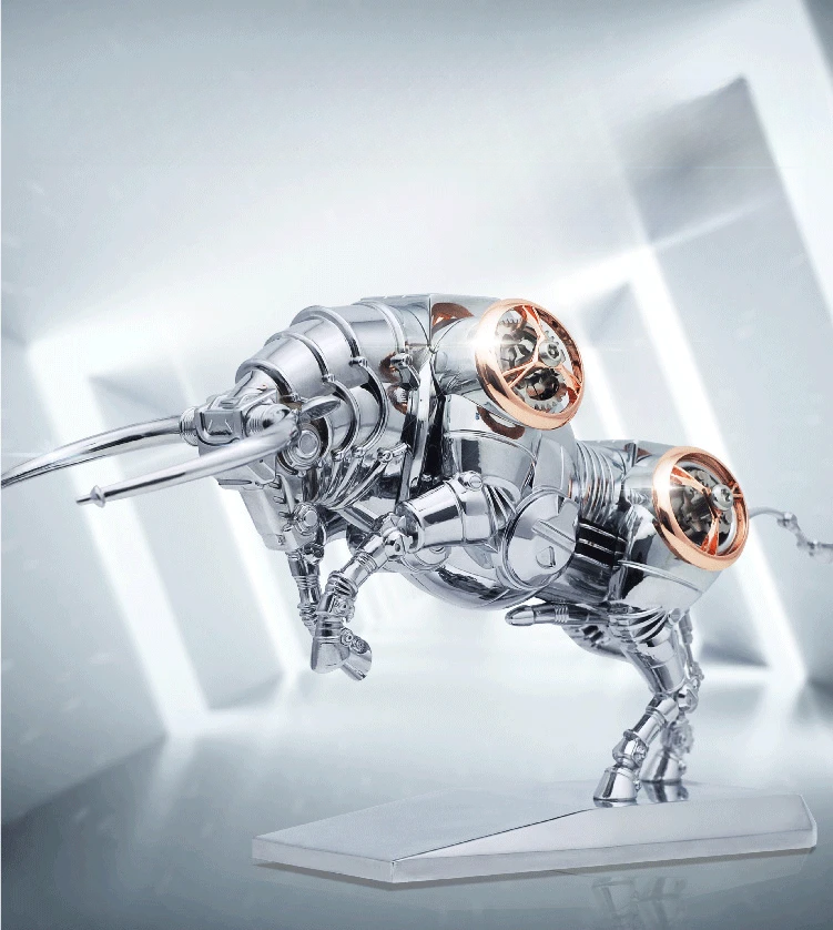 Bull Mechanical Model - Silver Armor Mechanical Bull - Stainless Steel Bull Assembly Model