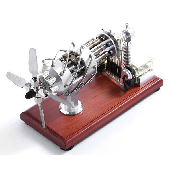 16 Cylinder Double Tank Gas Powered Motor Stirling Engine Model - Mech Artisans