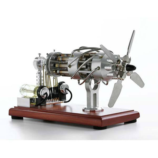 16 Cylinder Double Tank Gas Powered Motor Stirling Engine Model - Mech Artisans