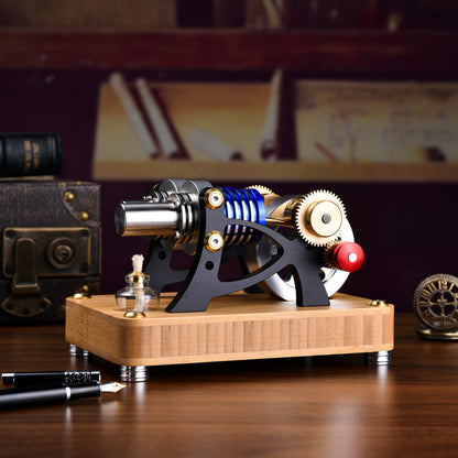 【Mech Artisans Only】α-Type Dual-Cylinder Dual-Piston Stirling Engine (M20-W-01)