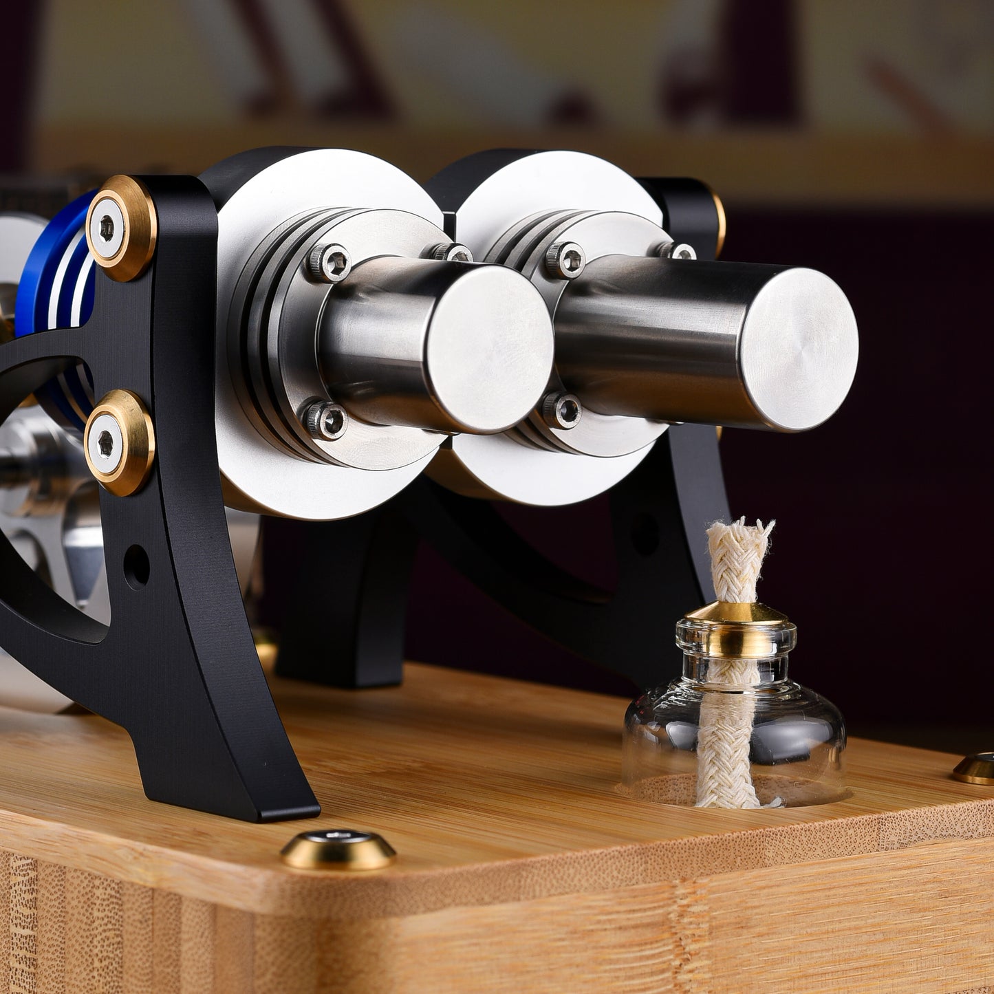 【Mech Artisans Only】α-Type Dual-Cylinder Dual-Piston Stirling Engine (M20-W-01)