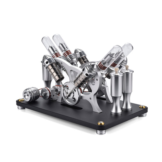 Stirling Engine Kit V4 4 Cylinder Stirling Engine External Combustion Engine Model