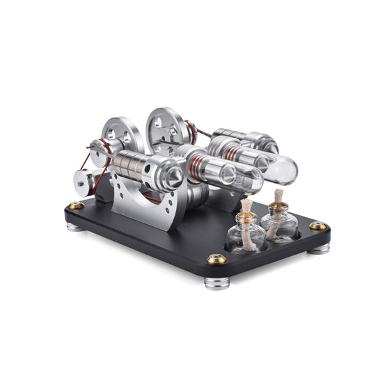 Hot Air Stirling Engine - 2 Cylinder