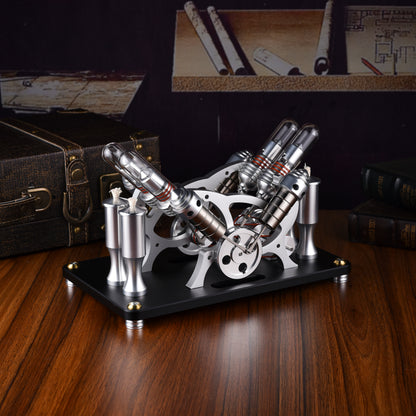 Stirling Engine Kit V4 4 Cylinder Stirling Engine External Combustion Engine Model