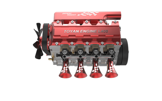 TOYAN FS-L400: 14cc Inline 4 Cylinder Four-Stroke Water-Cooled Nitro Engine Model Kit