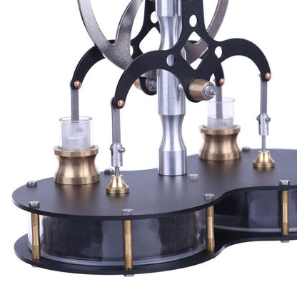 2 Cylinder Low Temperature Difference Stirling Engine Toy Gift - Mech Artisans