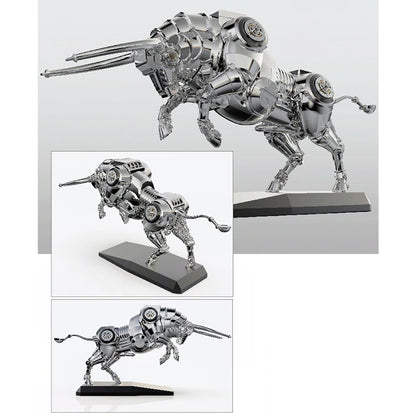 Bull Mechanical Model - Silver Armor Mechanical Bull - Stainless Steel Bull Assembly Model