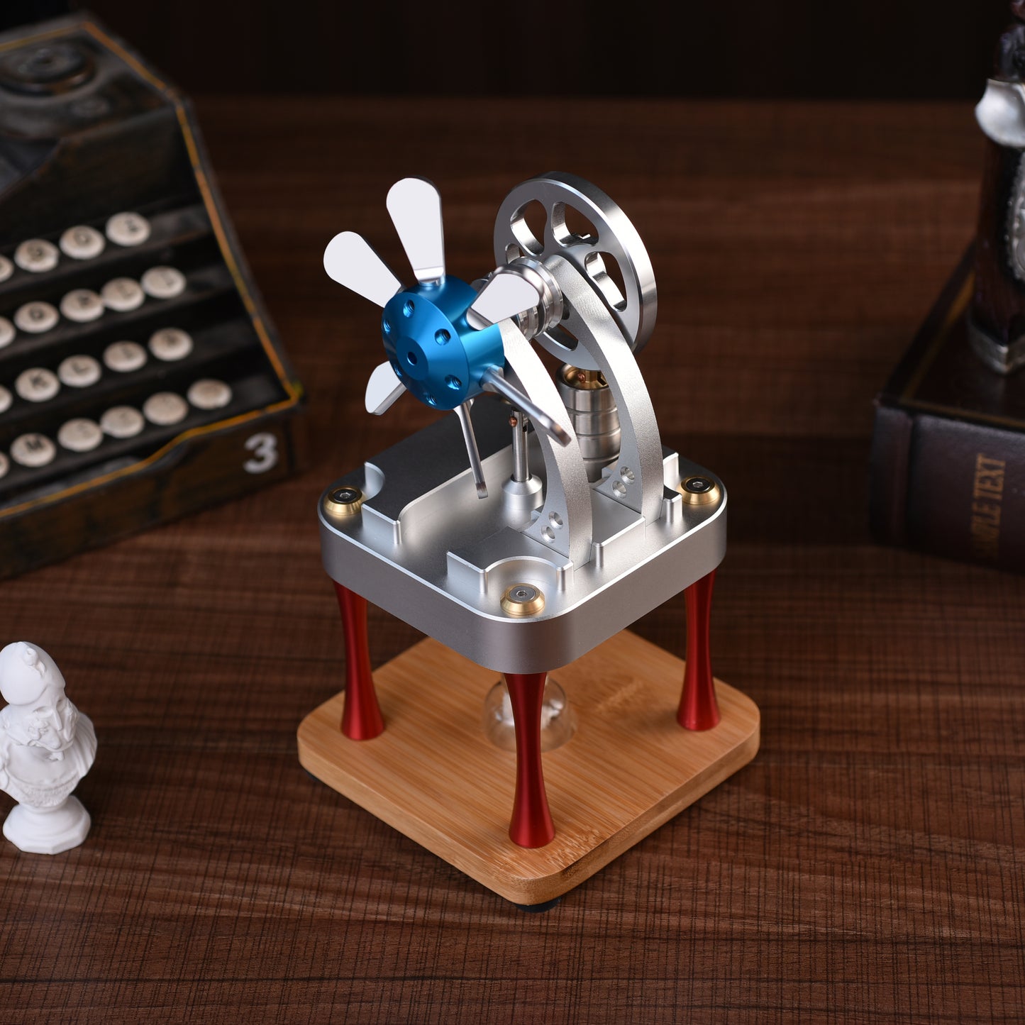 Air-Cooled Metal Stirling Engine Model - M16-CF | Durable Alloy, Educational Tool, Hands-On Learning, Mechanical Precision.Air-Cooled Metal Stirling Engine Model - M16-CF | Durable Alloy, Educational Tool, Hands-On Learning, Mechanical Precision