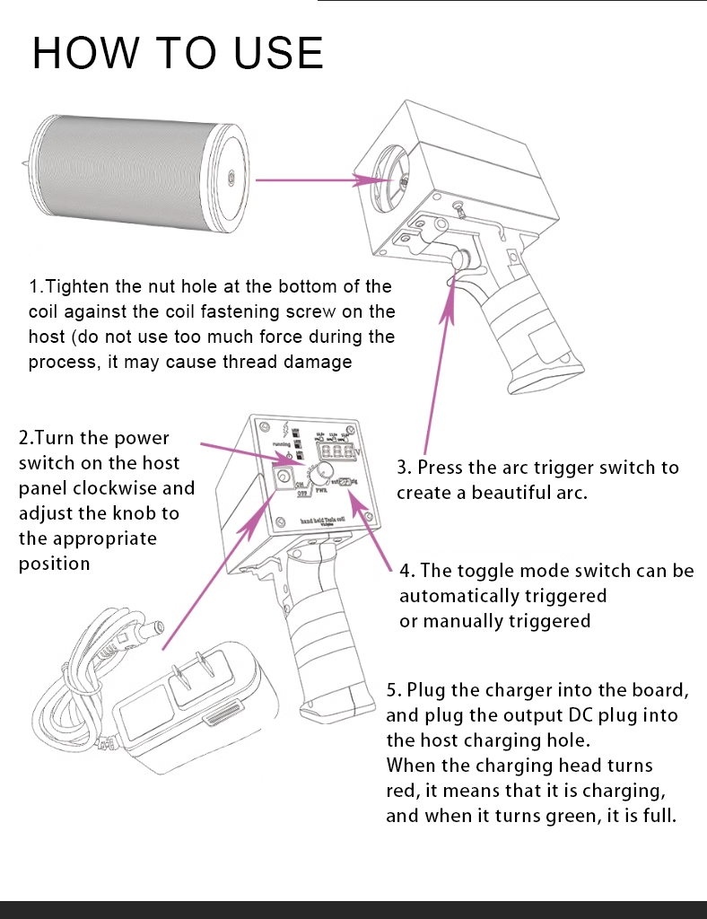 Handheld Rechargeable Tesla Coil Gun