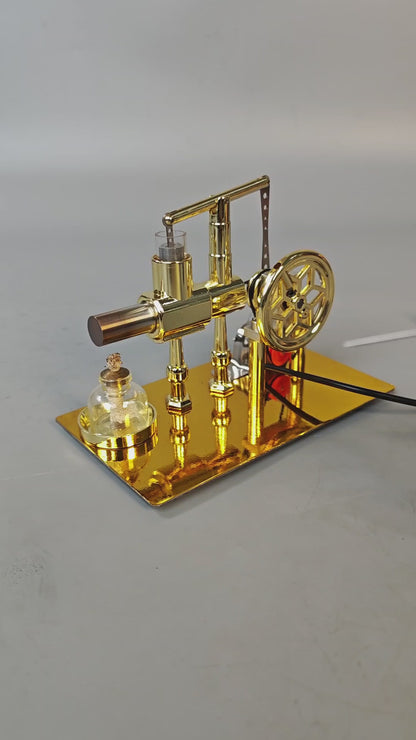 Stirling engine model - power generation+LED light